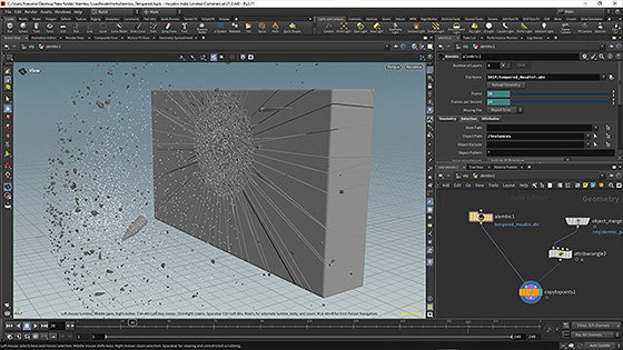 Export simulation to Houdini or Bifrost.
