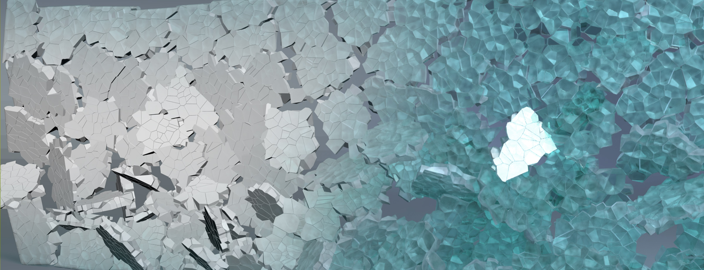 Voronoi fracture objects in 3ds max.